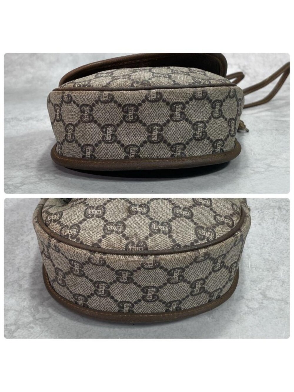 Gucci GG Shoulder Bag Brown Beige Leather - Picture 8 of 10